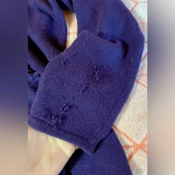 🪻NWT Saks Fifth Avenue Deep Purple Women's Cardigan 🪻 - Picture 3 of 7